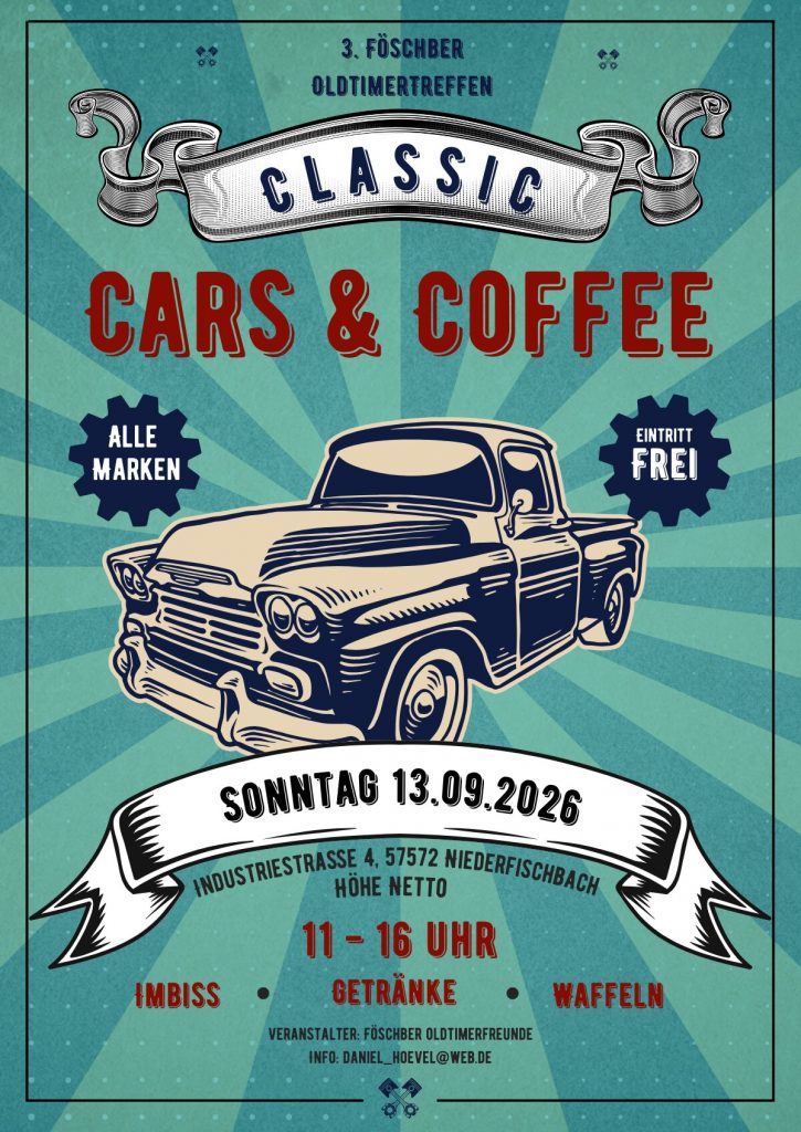 Plakat Cars and Coffee 13.09.2026
